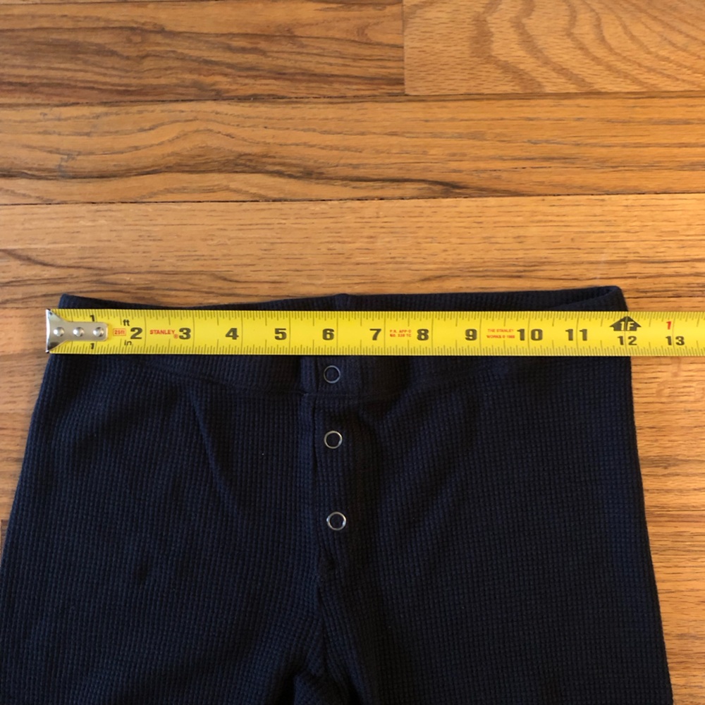Splendid black leggings thermal long johns cropped ankle low rise small - Picture 3 of 9